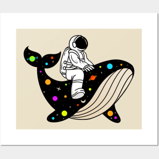 Astronauts And Whale Space Posters and Art